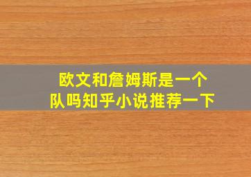 欧文和詹姆斯是一个队吗知乎小说推荐一下