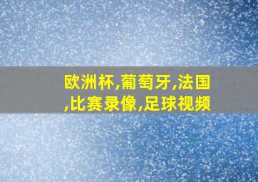 欧洲杯,葡萄牙,法国,比赛录像,足球视频