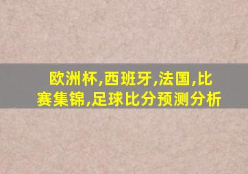 欧洲杯,西班牙,法国,比赛集锦,足球比分预测分析