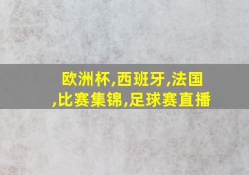 欧洲杯,西班牙,法国,比赛集锦,足球赛直播