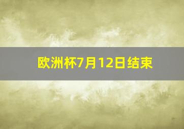 欧洲杯7月12日结束