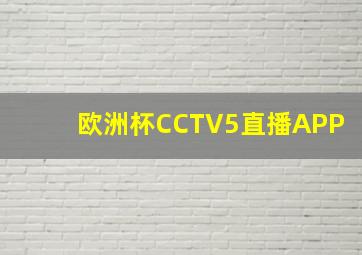 欧洲杯CCTV5直播APP