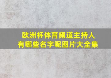 欧洲杯体育频道主持人有哪些名字呢图片大全集