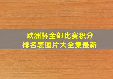 欧洲杯全部比赛积分排名表图片大全集最新