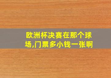 欧洲杯决赛在那个球场,门票多小钱一张啊