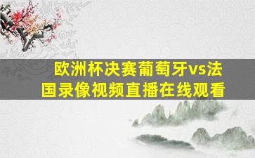 欧洲杯决赛葡萄牙vs法国录像视频直播在线观看