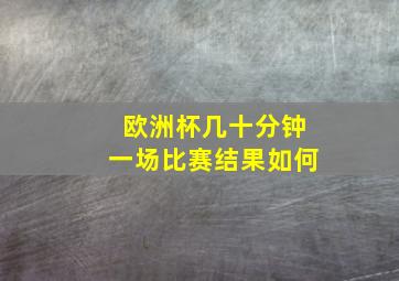 欧洲杯几十分钟一场比赛结果如何