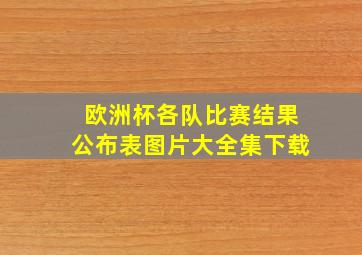 欧洲杯各队比赛结果公布表图片大全集下载