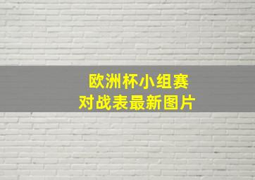 欧洲杯小组赛对战表最新图片