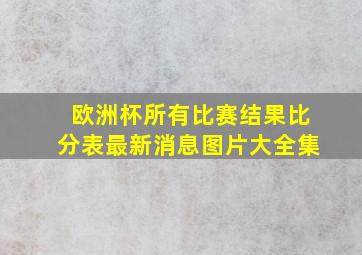 欧洲杯所有比赛结果比分表最新消息图片大全集