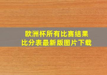 欧洲杯所有比赛结果比分表最新版图片下载