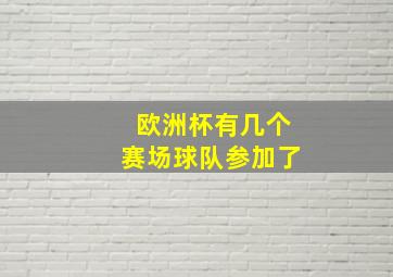 欧洲杯有几个赛场球队参加了