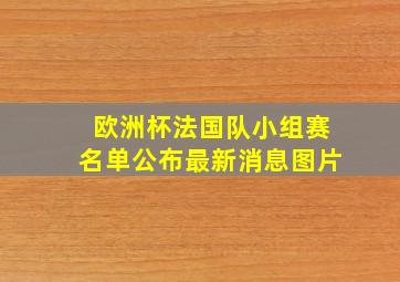 欧洲杯法国队小组赛名单公布最新消息图片