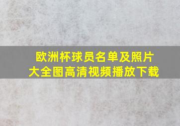 欧洲杯球员名单及照片大全图高清视频播放下载