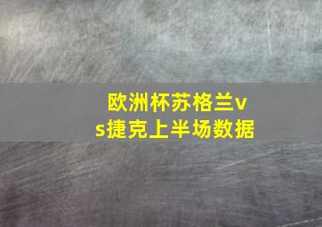 欧洲杯苏格兰vs捷克上半场数据