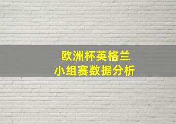 欧洲杯英格兰小组赛数据分析