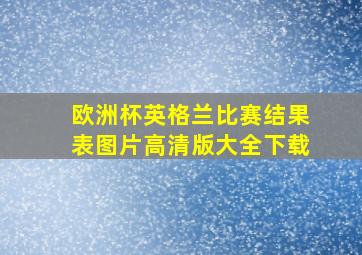 欧洲杯英格兰比赛结果表图片高清版大全下载