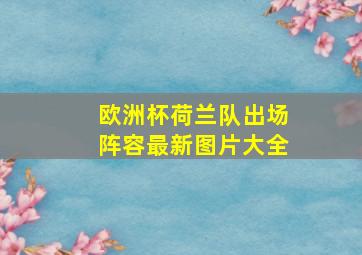 欧洲杯荷兰队出场阵容最新图片大全