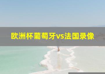 欧洲杯葡萄牙vs法国录像