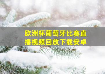 欧洲杯葡萄牙比赛直播视频回放下载安卓