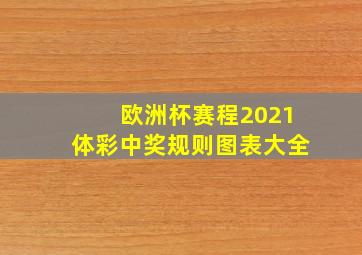 欧洲杯赛程2021体彩中奖规则图表大全