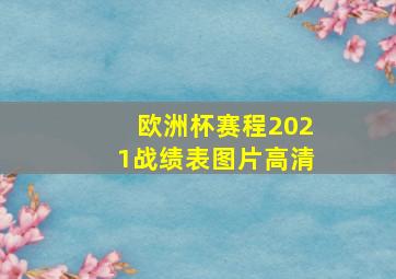 欧洲杯赛程2021战绩表图片高清