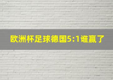 欧洲杯足球德国5:1谁赢了