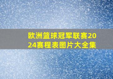 欧洲篮球冠军联赛2024赛程表图片大全集