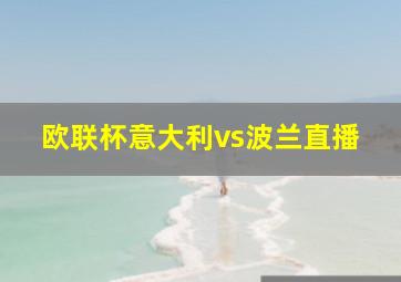 欧联杯意大利vs波兰直播