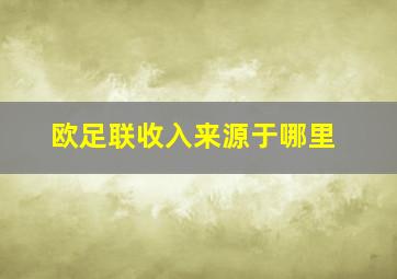 欧足联收入来源于哪里