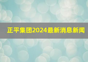 正平集团2024最新消息新闻