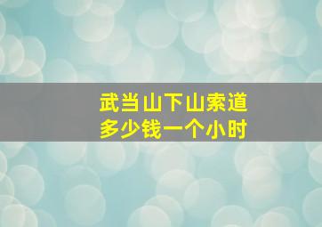 武当山下山索道多少钱一个小时