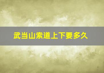 武当山索道上下要多久