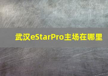 武汉eStarPro主场在哪里