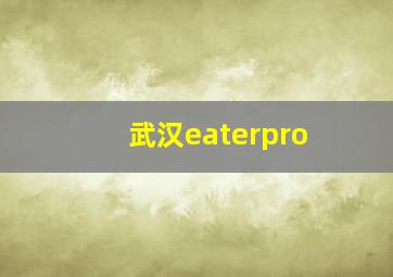 武汉eaterpro