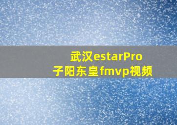 武汉estarPro子阳东皇fmvp视频