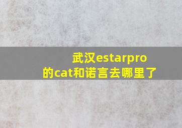 武汉estarpro的cat和诺言去哪里了