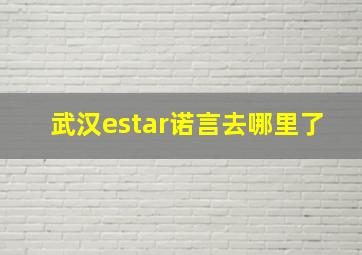 武汉estar诺言去哪里了