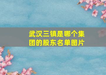 武汉三镇是哪个集团的股东名单图片