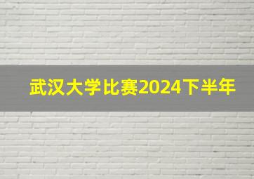 武汉大学比赛2024下半年