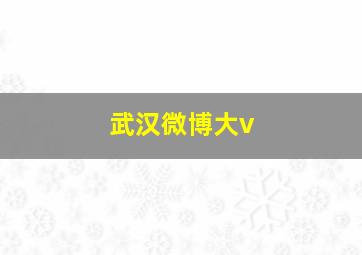 武汉微博大v