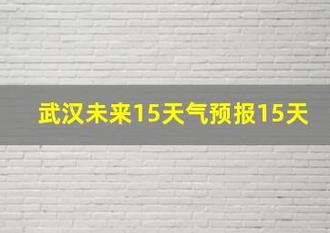 武汉未来15天气预报15天