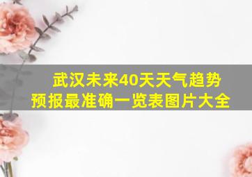 武汉未来40天天气趋势预报最准确一览表图片大全