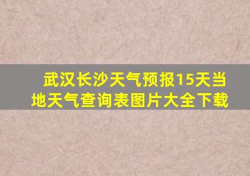 武汉长沙天气预报15天当地天气查询表图片大全下载