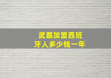 武磊加盟西班牙人多少钱一年