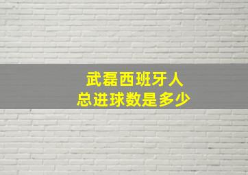 武磊西班牙人总进球数是多少