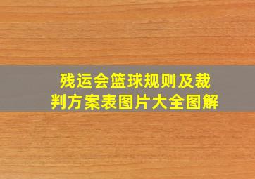 残运会篮球规则及裁判方案表图片大全图解