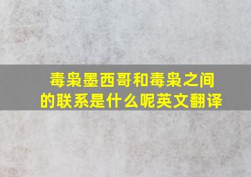 毒枭墨西哥和毒枭之间的联系是什么呢英文翻译