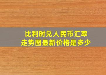 比利时兑人民币汇率走势图最新价格是多少