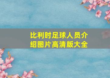 比利时足球人员介绍图片高清版大全